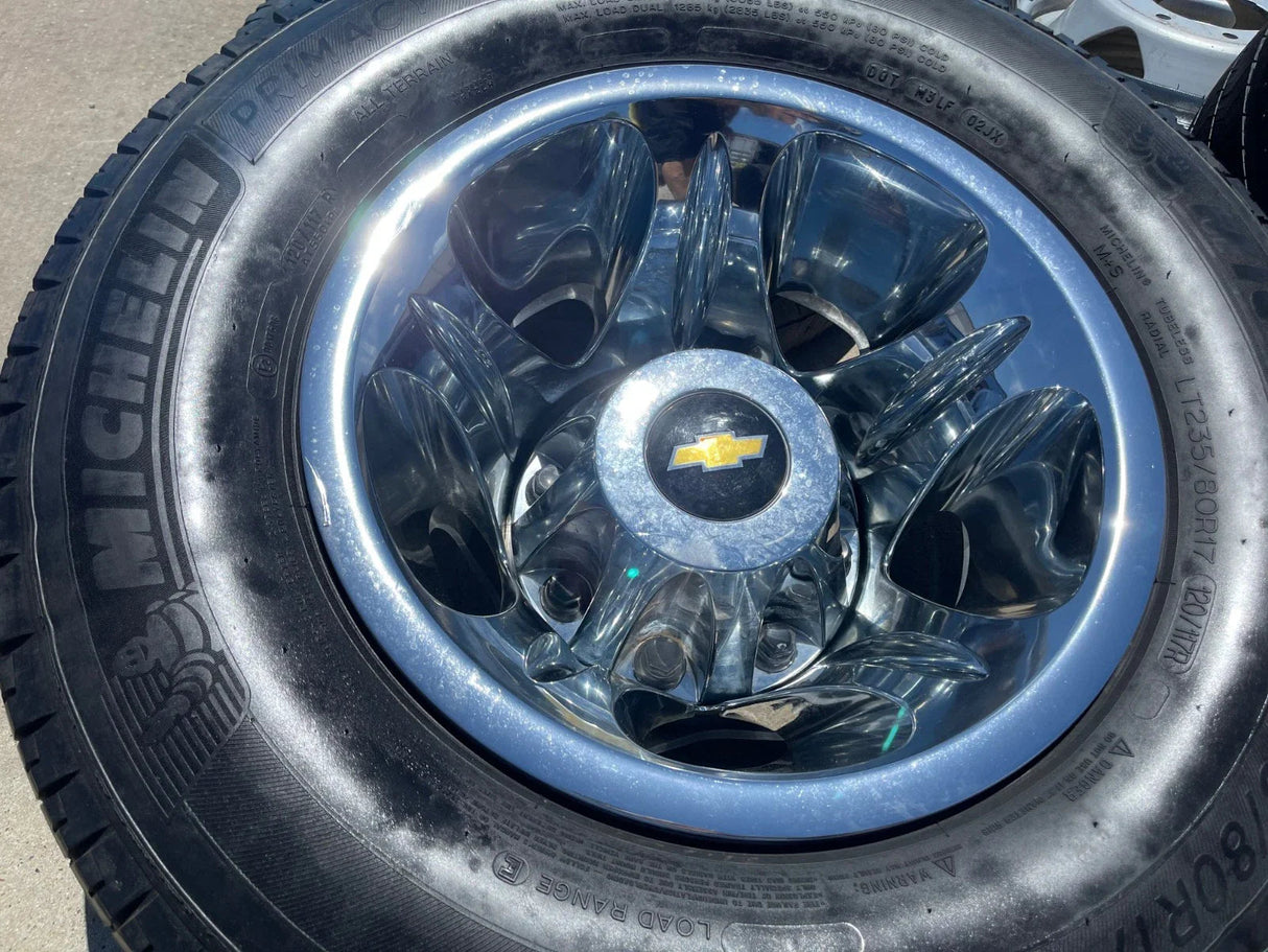 17" Chevy Silverado GMC Sierra 3500 Dually simulator rims wheels OEM 8094 Texas Truck Tire