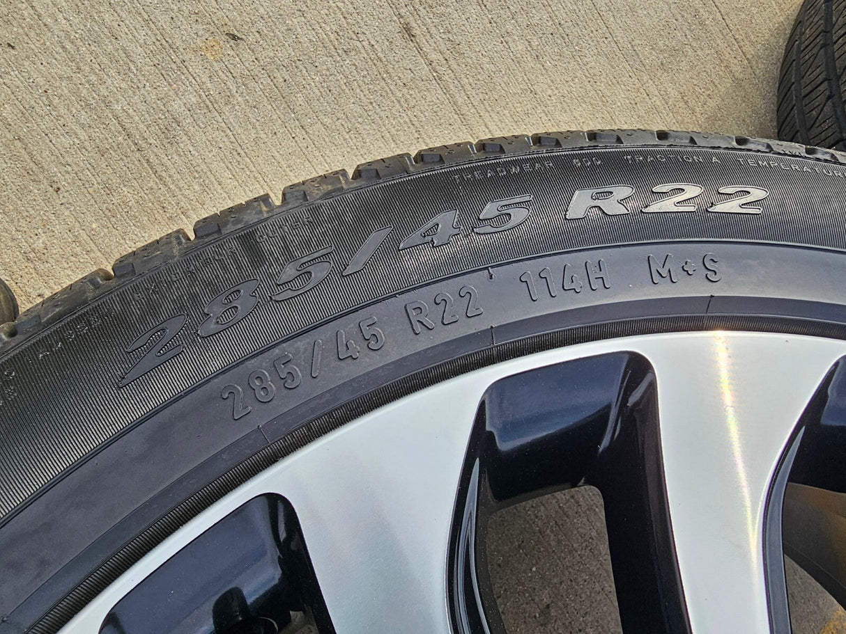 22" Lincoln Navigator OEM rims wheels 10499 95383 Black Label 2023 2024 2025 Texas Truck Tire