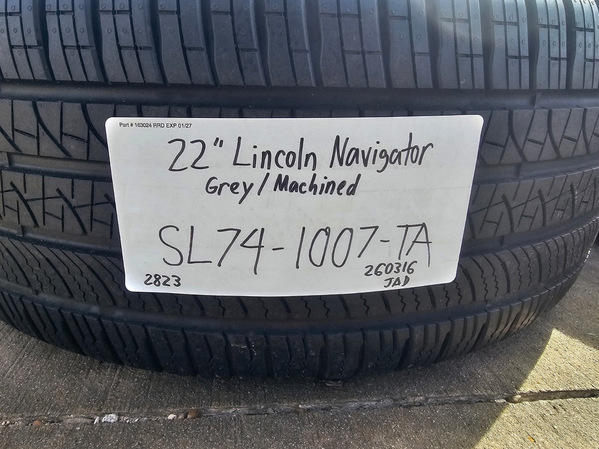 22" Lincoln Navigator OEM 94225 rims wheels BLACK LABEL 2025 2026 PIRELLI NEW Texas Truck Tire
