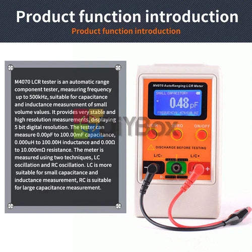 M4070 LCR Meter – Auto-Range Cap/Induct/Res Tester TekShack