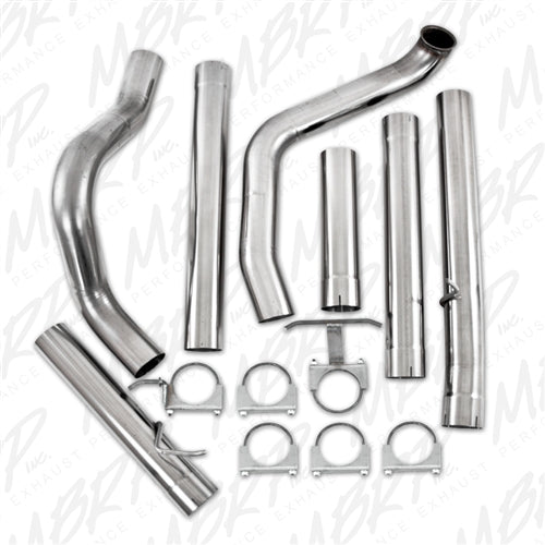 MBRP 4" Turbo Back, Single, No Muffler, T409, 1998-2003 Ford Powerstroke 7.3L MBRP
