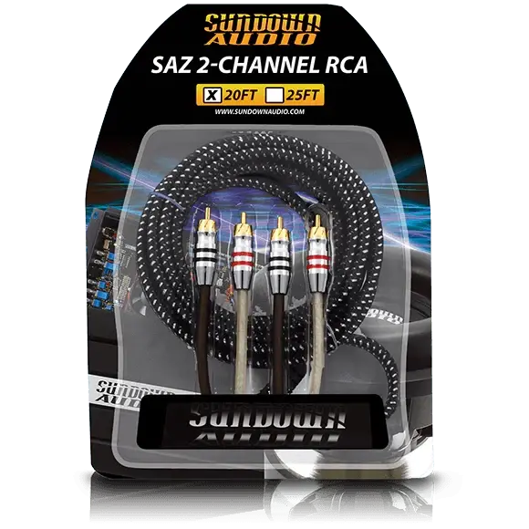 Sundown Audio SAZ2CH - 20FT 2 Channel RCA Interconnects