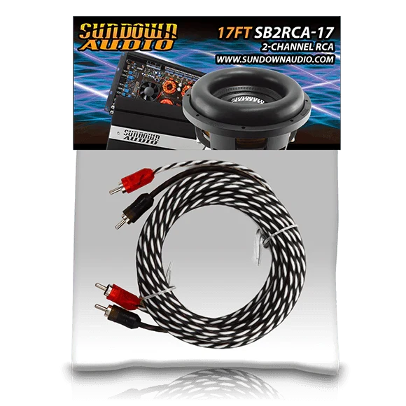 Sundown Audio SB2-17FT 2-Channel RCA Interconnect Cables