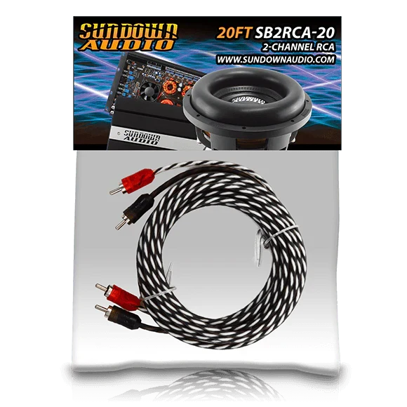 Sundown Audio SB2-20FT 2-Channel RCA Interconnect Cables Sundown Audio