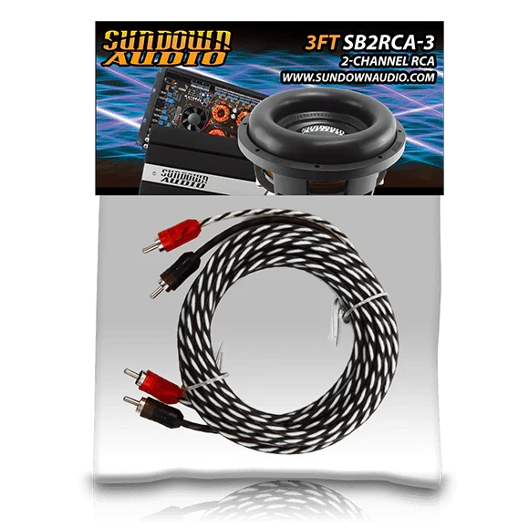 Sundown Audio SB2-3FT 2-Channel RCA Interconnect Cables Sundown Audio
