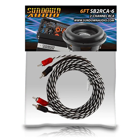 Sundown Audio SB2-6FT 2-Channel RCA Interconnect Cables Sundown Audio