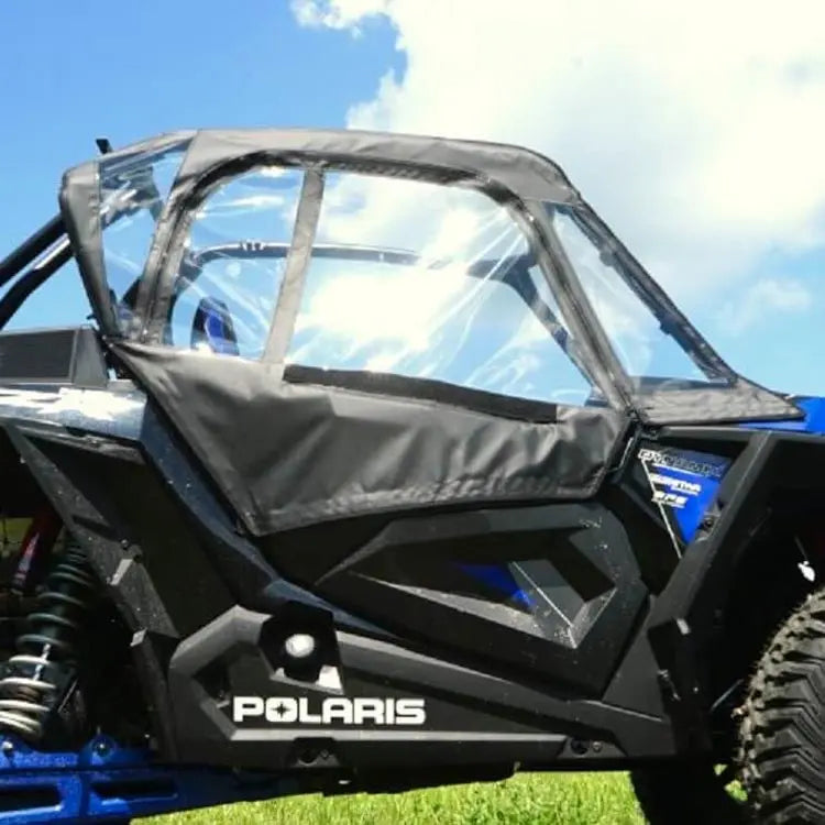 Seizmik 51-21002 Upper Soft Doors with Zipper - Polaris RZR Turbo S, zippered window detail