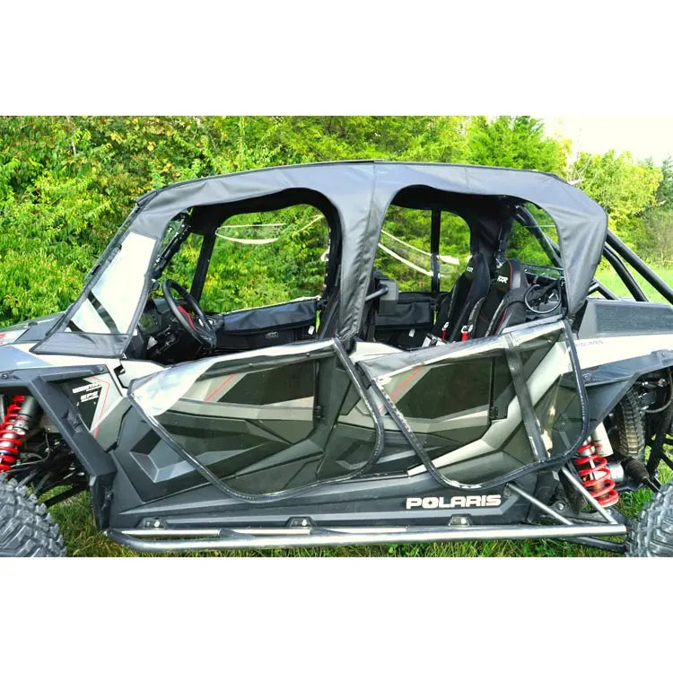 Seizmik 51-21005 Upper Soft Doors with Zipper, Polaris RZR 4 Turbo S - installed view