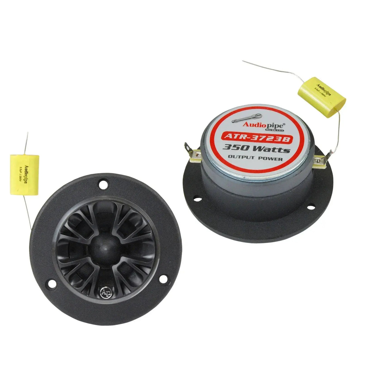 Audiopipe ATR3723B 3-3/4” Amuminum Horn with 1” Titanium Super Tweeter