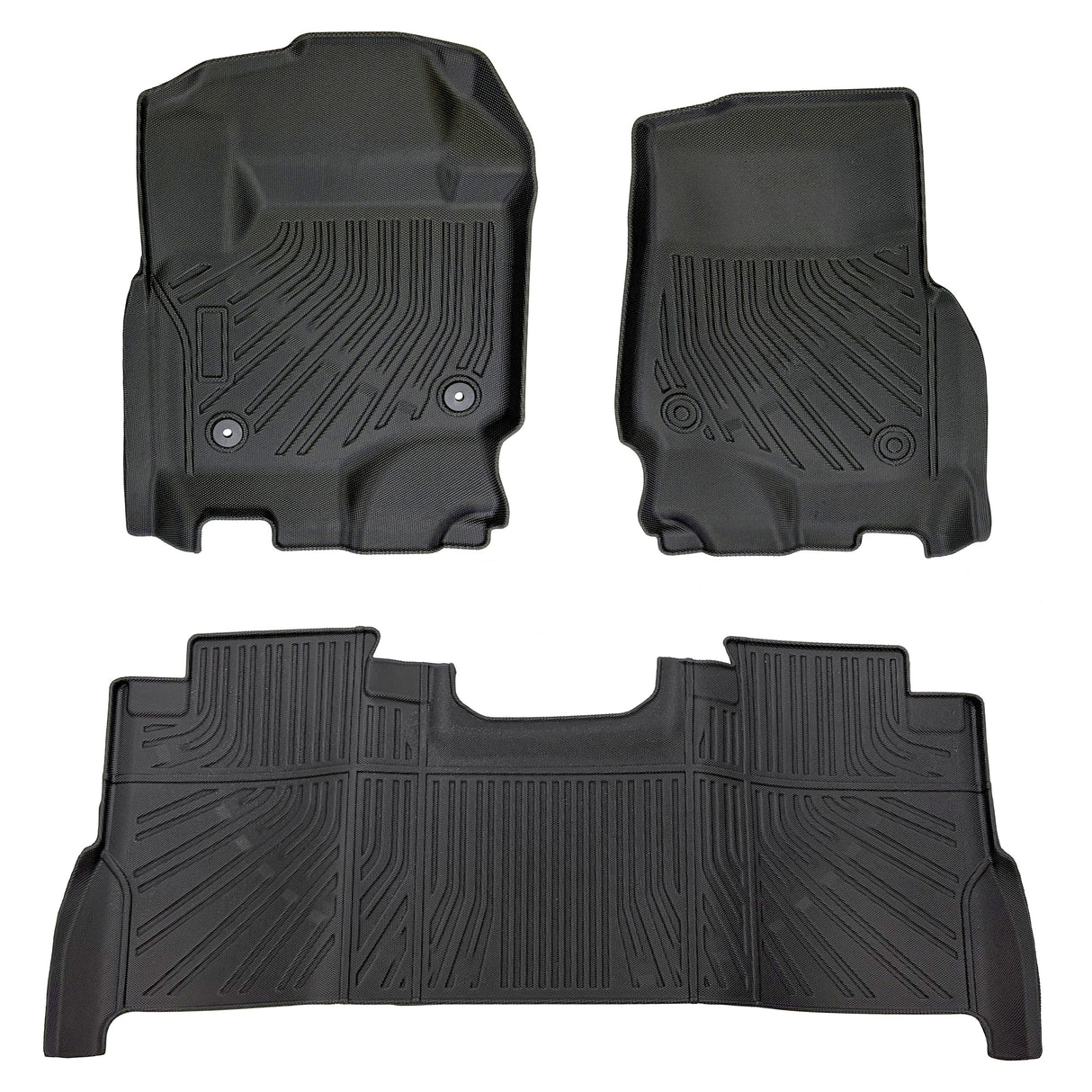 Trucktok 2017-2025 Ford F250 F350 F450 SuperCrew Cab All-Weather TPE Floor Mats TruckTok