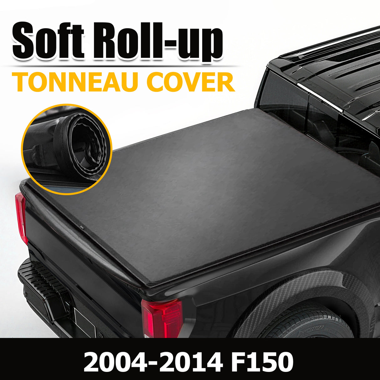 Trucktok 2004-2014 Ford F150 5.5FT Soft Roll Up Tonneau Cover Truck Bed TruckTok
