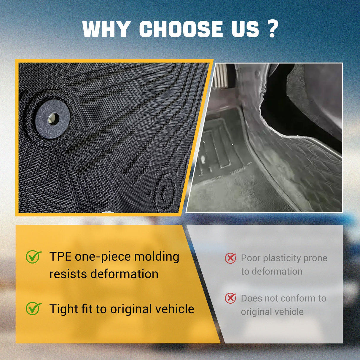 Trucktok 2004-2008 Ford F150 SuperCrew Cab All-Weather TPE Floor Mats TruckTok