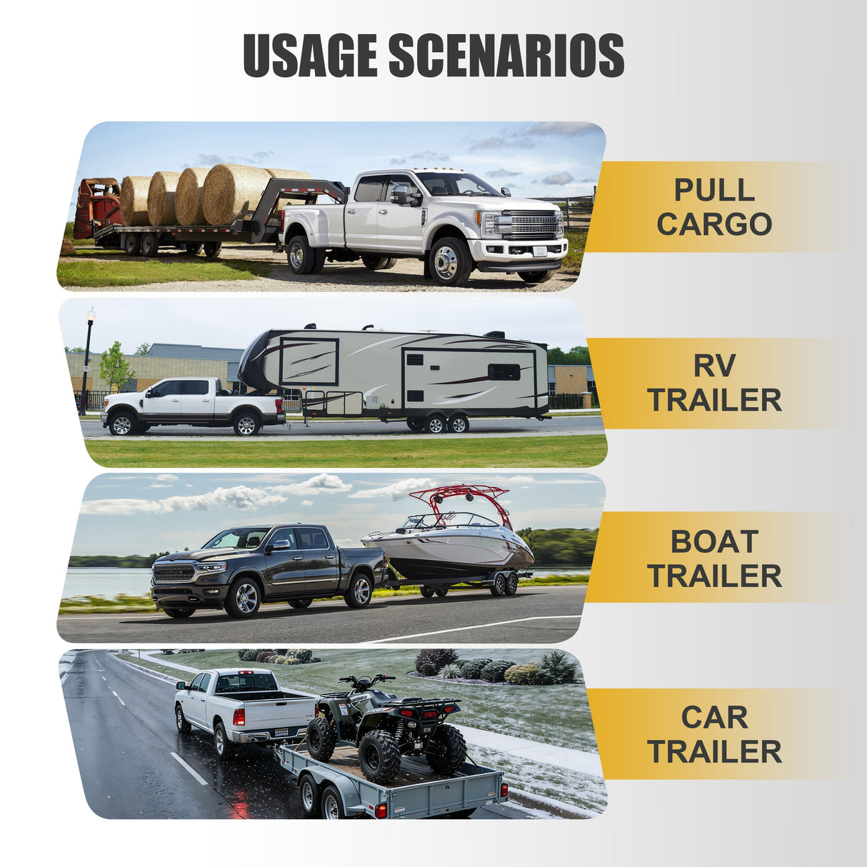 Trucktok 2" Adjustable Hitch 6" Drop/Rise 12,000 GTW with Dual Locks TruckTok