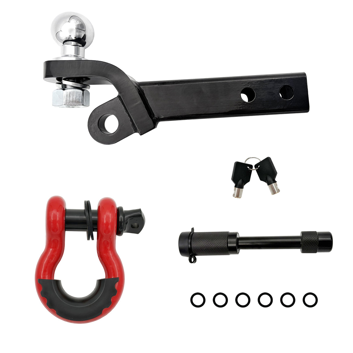 Trucktok 2" Receiver Trailer Hitch 38,500 lbs with Shackle & Lock Pin TruckTok