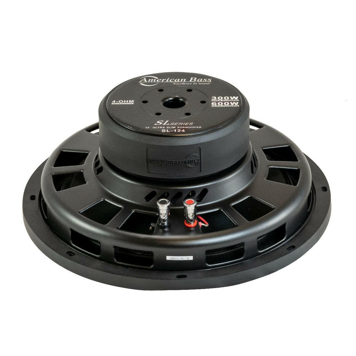 SL 12″ Car Subwoofer | 300 Watts RMS | Single Voice Coil 4 Ohm (Shallow Mount)