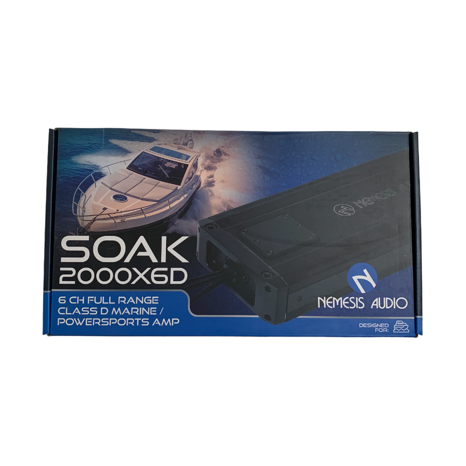 Nemesis Audio SOAK-2000X6D Class D 6-Channel Full Range Marine Powersports Amplifier Nemesis Audio