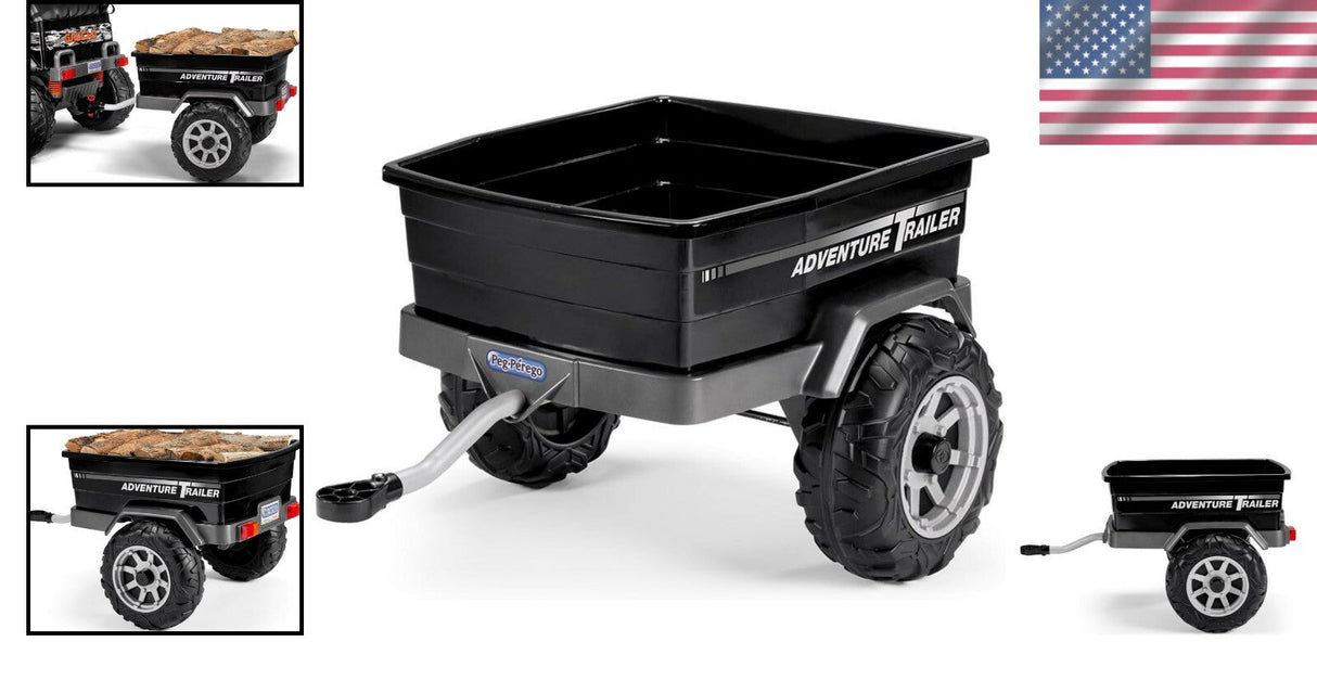 Spacious Adventure Ride-On Trailer with Secure 5-Point Harness for Kids