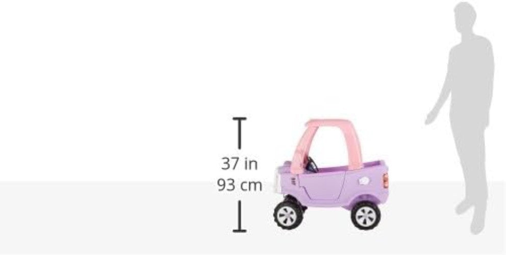 Stylish Princess Cozy Ride-On Truck with Working Horn and Drop-Down Tailgate
