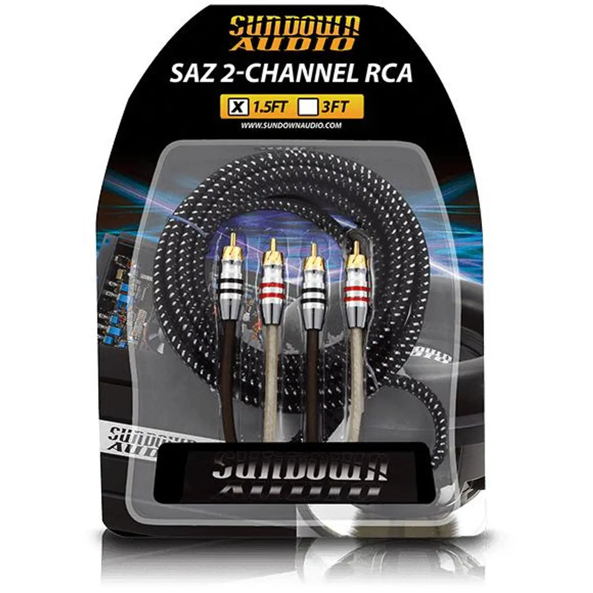 Sundown Audio - SAZ2CH - 1.5FT - 2 Channel RCA Interconnects