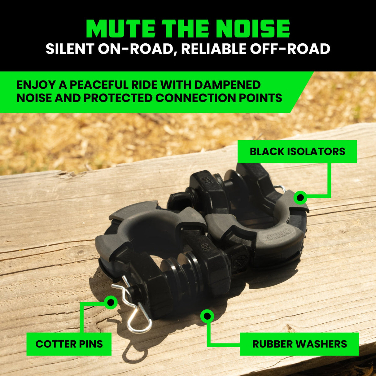 8-Ton Super Shackles w/ Isolators