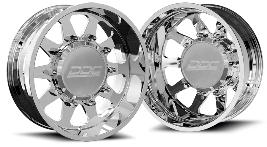(1987 - 1997) DDC Wheels Polished The Ten Dually Wheels DDC Wheels