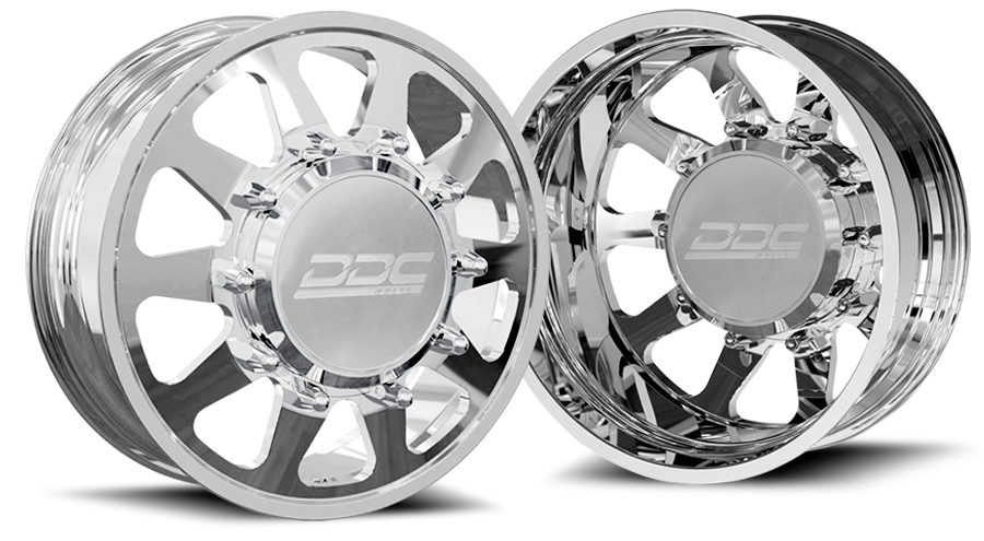 (1987 - 1997) DDC Wheels Polished The Ten Dually Wheels DDC Wheels