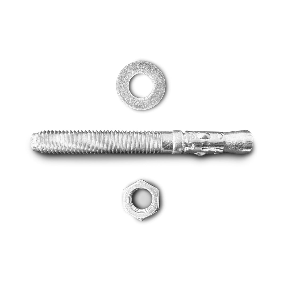 1/2" X 4-1/2" Zinc Wedge Concrete Anchor Bolts