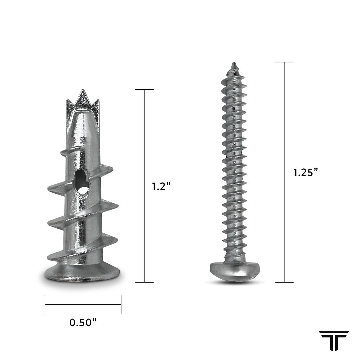 Self-Drilling Zinc Drywall Anchors with #8 Screws
