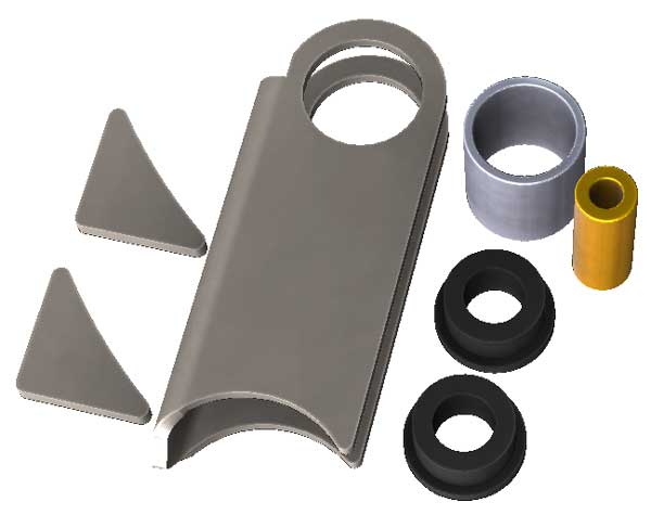 TJ, LJ, MJ, XJ, WJ, and ZJ Passenger Axle Upper Control Arm Bracket Kit
