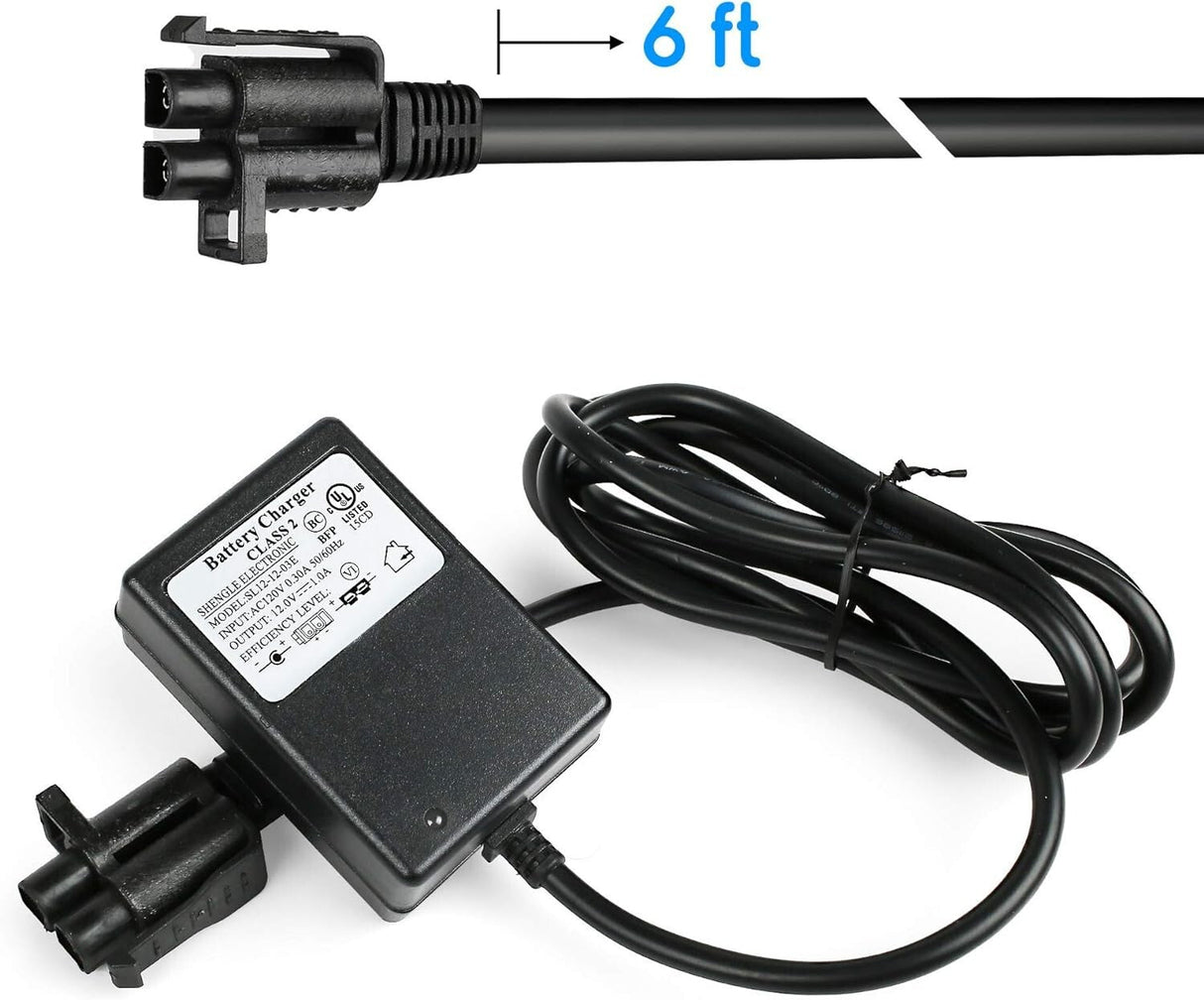 Universal 6ft 12V Battery Charger Cable Certified Safe