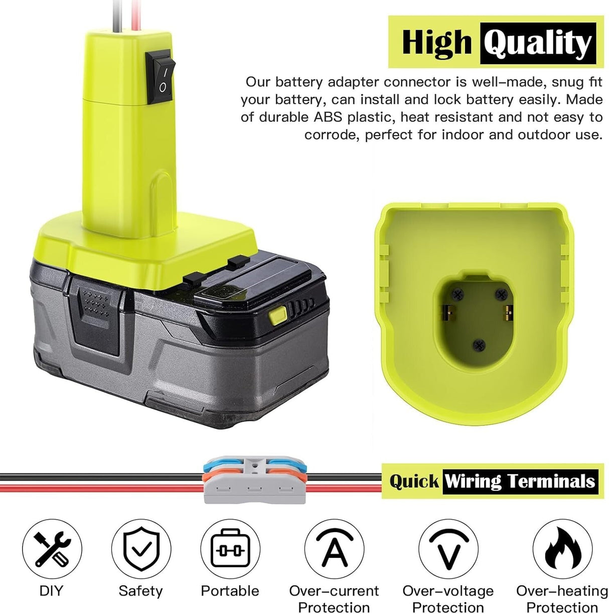 18V Power Wheels Adapter for RC Toys with Enhanced Safety Features
