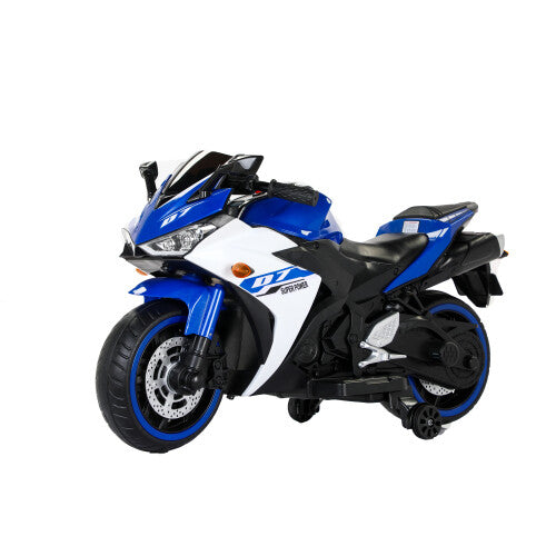 Kids 12V Electric Ride-On Dirt Bike with Training Wheels