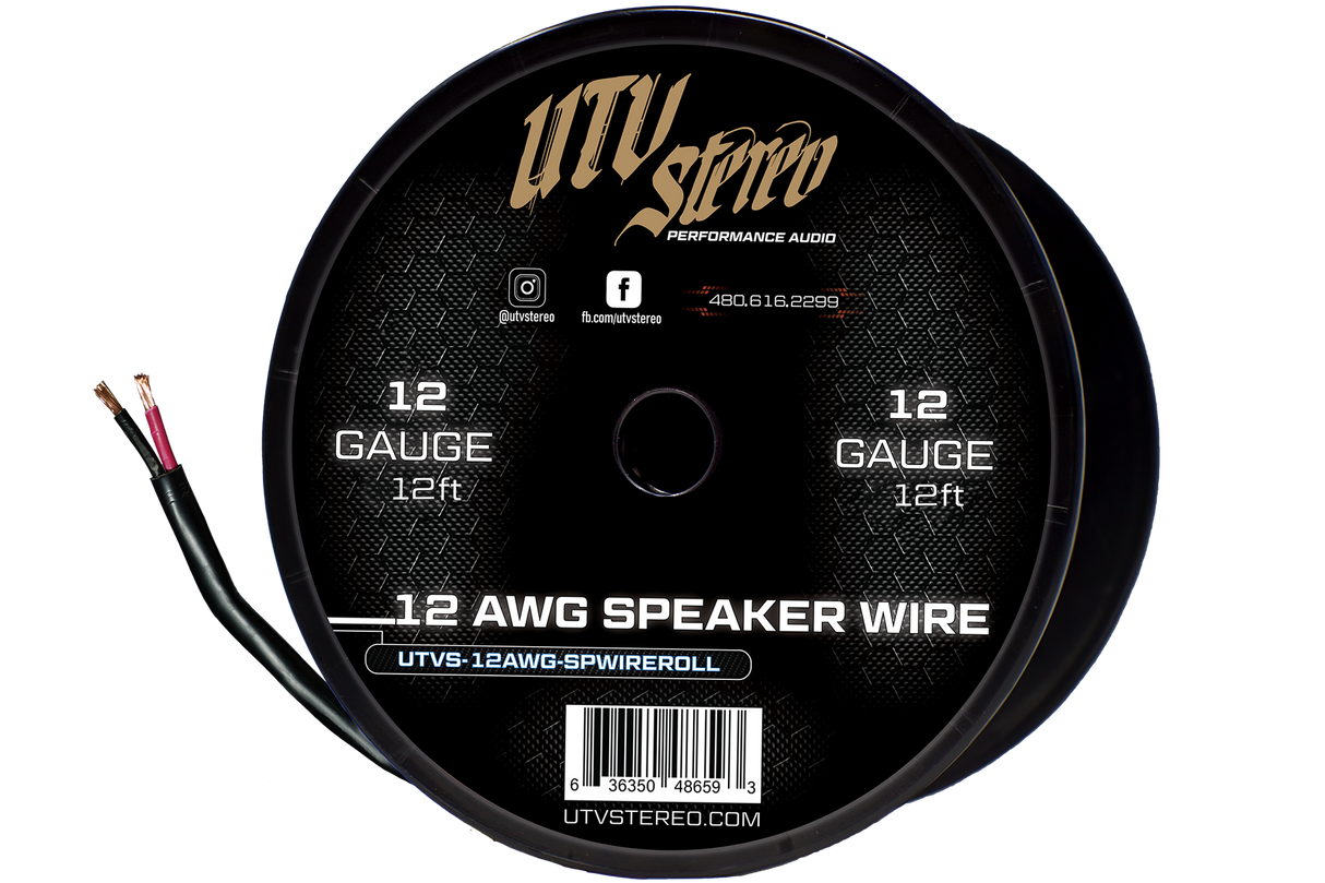 12 AWG Speaker Wire Roll - 12ft | UTVS-12AWG-SPWIRE-12 UTV Stereo