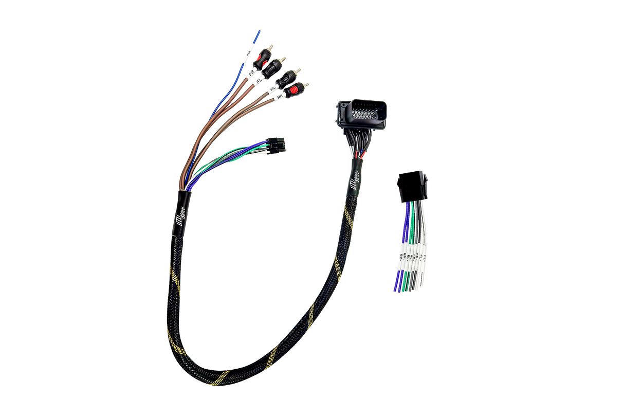 '20-'26 RZR® Pro Series Ride Command Front & Rear RCA Output + Speaker Wire & Remote | UTVS-PRO-RC-RCA-OUT UTV Stereo