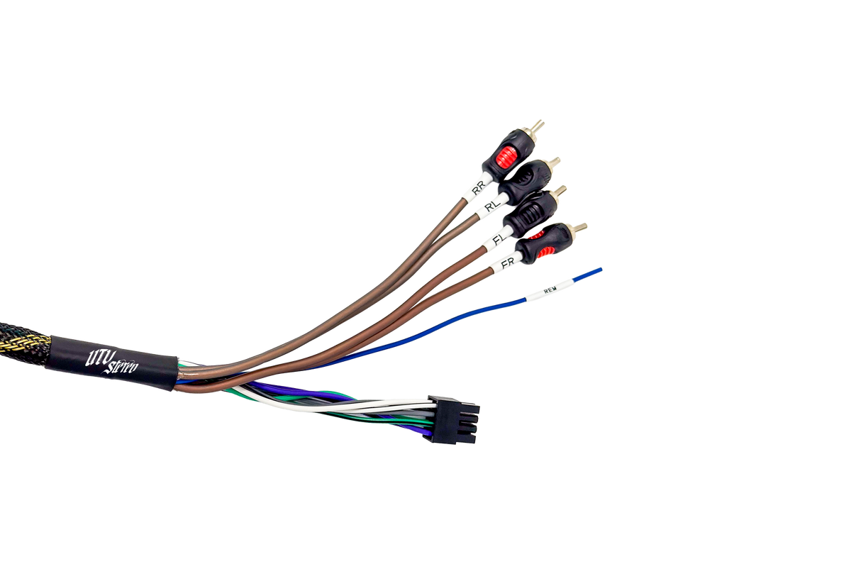 '20-'26 RZR® Pro Series Ride Command Front & Rear RCA Output + Speaker Wire & Remote | UTVS-PRO-RC-RCA-OUT UTV Stereo