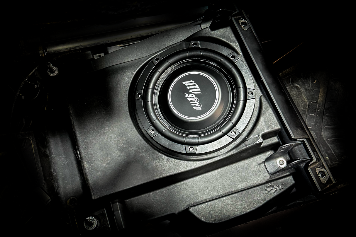Can-Am® Maverick R 10" Front Passenger Subwoofer Enclosure (4-SEAT MODELS) – Unloaded | UTVS-R-ENC-PASS-4F UTV Stereo