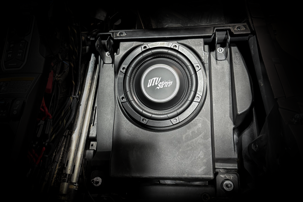 Can-Am® Maverick R 10" Front Passenger Subwoofer Enclosure (4-SEAT MODELS) – Unloaded | UTVS-R-ENC-PASS-4F UTV Stereo