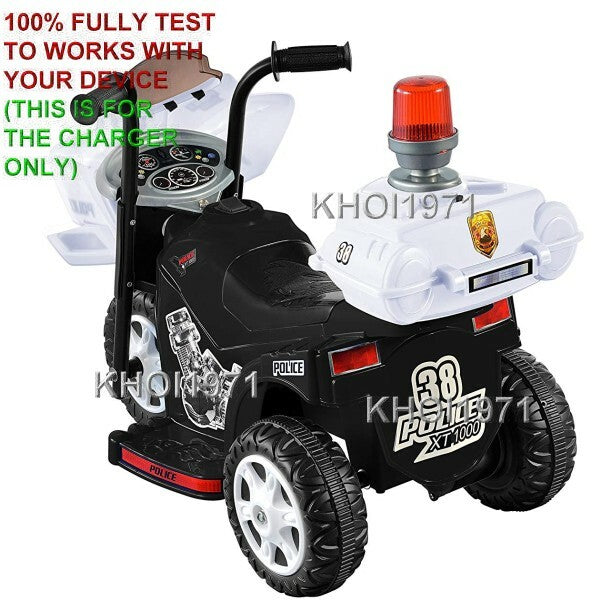 AC Adapter Charger for Kid Motorz Little Patrol Police Ride-On Motorcycle Model 0296