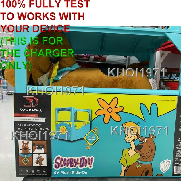 6V AC Wall Charger Adapter for Scooby-Doo Deluxe Ride-On Battery Model 8805-45