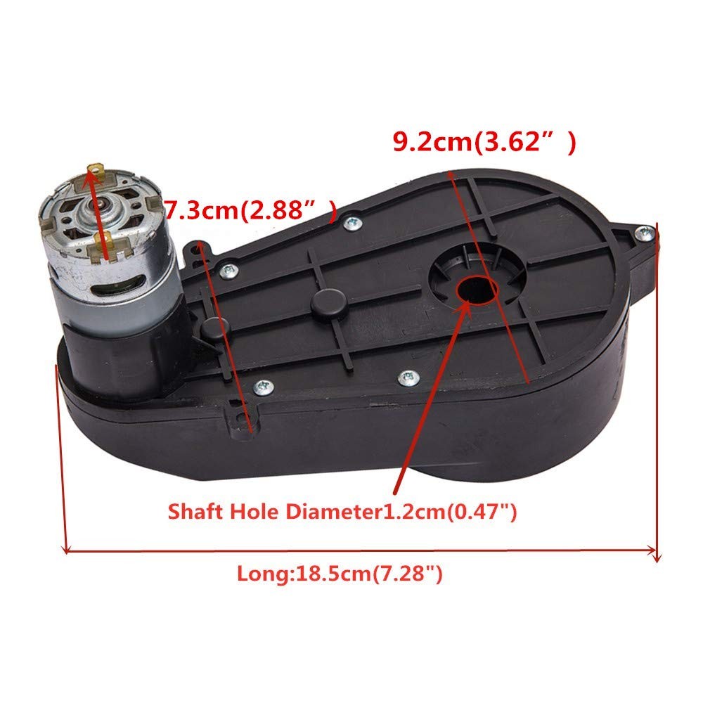 12V 550 High Torque DC Motor with 40000RPM Gearbox for Kids Ride-On Vehicles