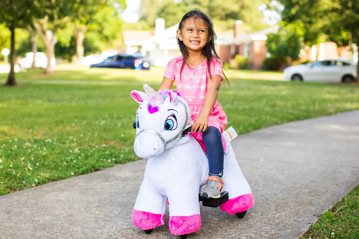 Willow Unicorn 6V Plush Ride-On - Perfect for Buddies!