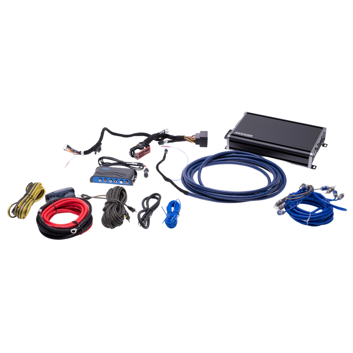 Kicker Complete Plug & Play 4-Channel Amp Kit Bundle | '18- '23 JL Wrangler/ '20- '23 JT Gladiator