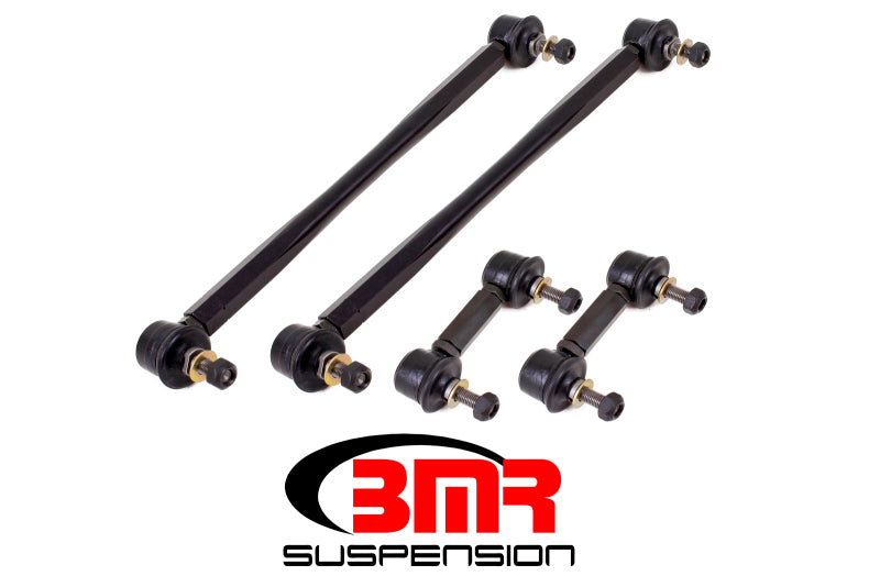 BMR 10-11 5th Gen Camaro Front and Rear Sway Bar End Link Kit - Black BMR Suspension