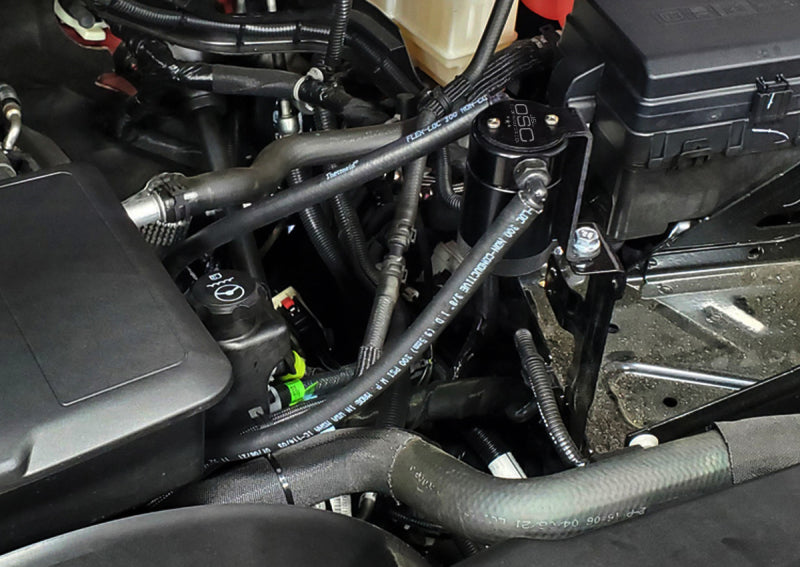 J&L 20-25 Chevy Silverado/GMC Sierra 2500/3500 6.6L Drivers Side Oil Separator 3.0 - Black Anodized