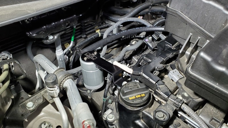 J&L 17-24 Honda CRV 1.5L Turbo Passenger Side Oil Separator 3.0 - Clear Anodized