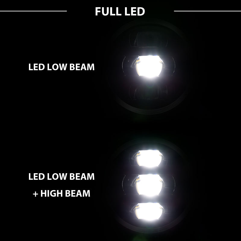 ANZO 2018-2019 Jeep Wrangler Full Led Projector Headlights Black