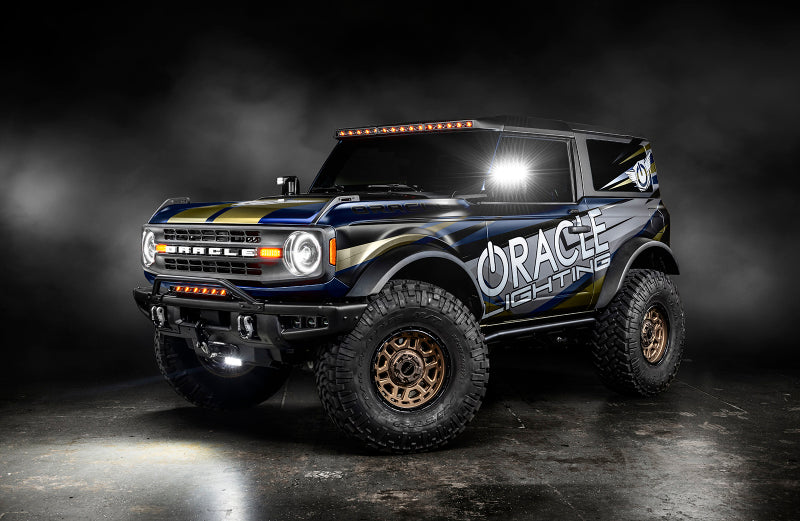 Oracle 2021+ Ford Bronco Oculus Bi-LED Projector Headlights - Amber/White Switchback