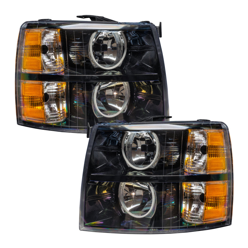 Oracle 07-13 Chevy Silverado SMD HL - Blk - Round Style - ColorSHIFT w/ BC1 Cntrl