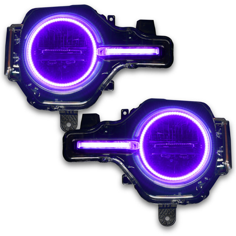 Oracle 21-22 Ford Bronco Headlight Halo Kit w/DRL Bar - Base Headlights -w/2.0 Cntrl
