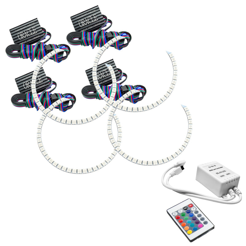 Oracle Ford F250/350 11-16 Halo Kit (Round Ring Design) - ColorSHIFT w/ Simple Cntrl
